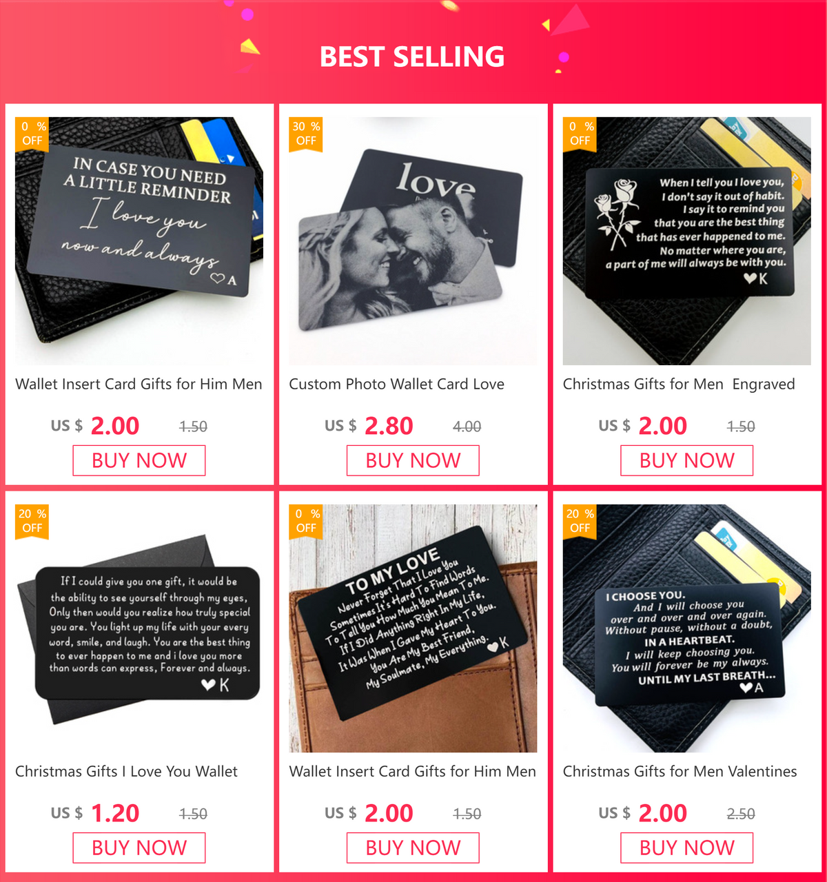 Christmas Gifts for Men  Engraved Wallet Insert Gifts for Boyfriend Husband Anniversary Deployment Gifts, Long Distance Gifts